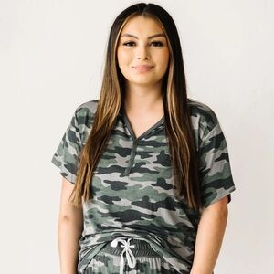 Little Sleepies Vintage Camo Shorts Pajama set